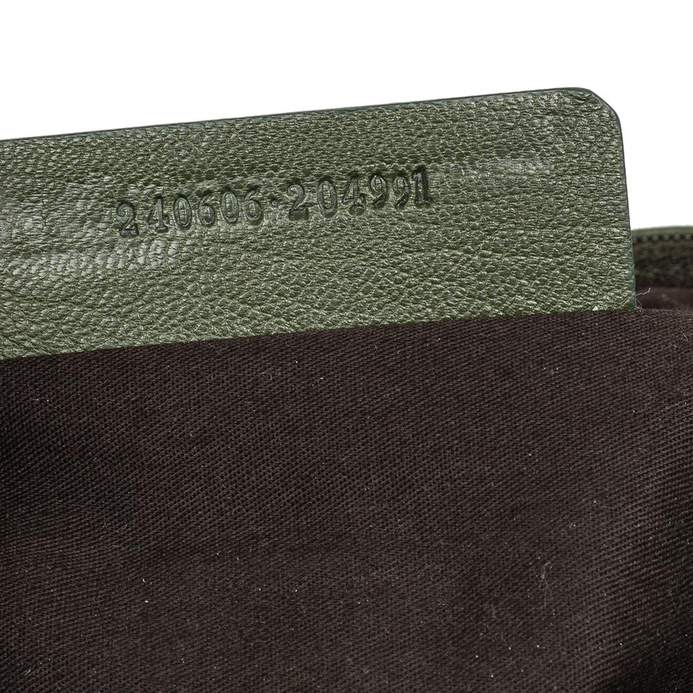 Alexander McQueen Green Leather De Manta Clutch 2
