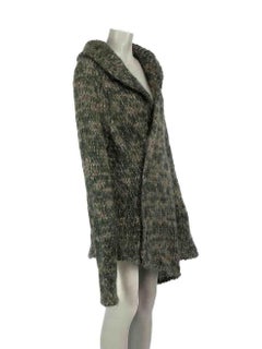 Alexander McQueen Green Mohair Marl Knit Cardigan Size L
