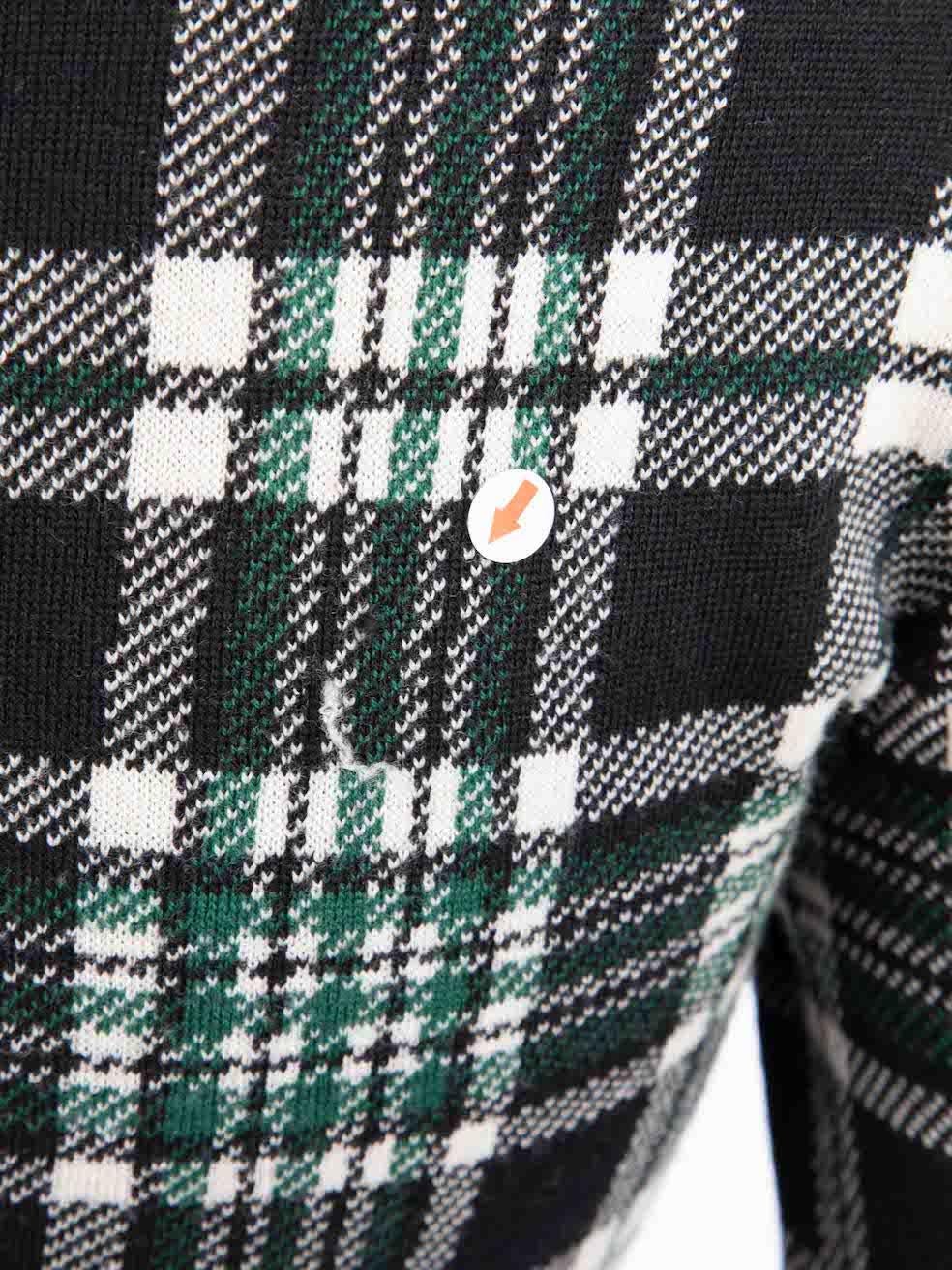 Alexander McQueen - Robe en maille à carreaux verte - Taille S en vente 2