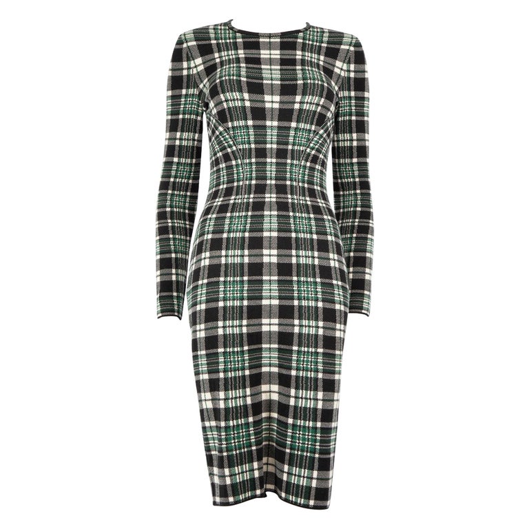 Alexander McQueen Green Plaid Knitted Dress Size S at 1stDibs Alexander McQueen Green Plaid Knitted Dress Size S at 1stDibs