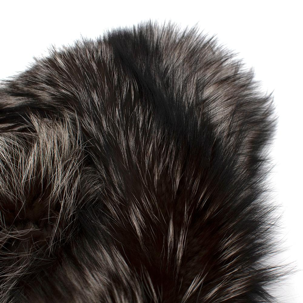 Alexander McQueen Grey/Brown Fox Fur Stole  In Excellent Condition In London, GB