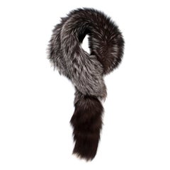 Alexander McQueen Grey/Brown Fox Fur Stole 