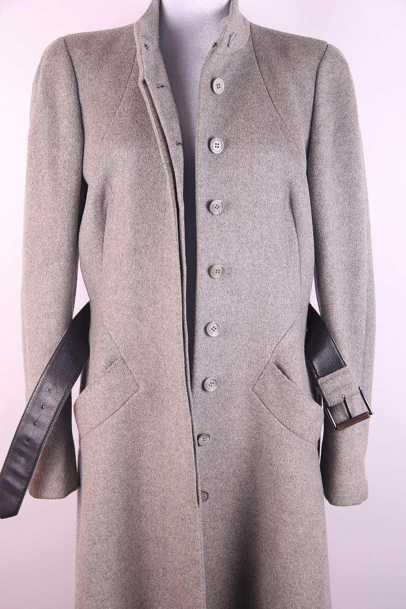 Alexander McQueen Grey Cashmere Coat For Sale 3