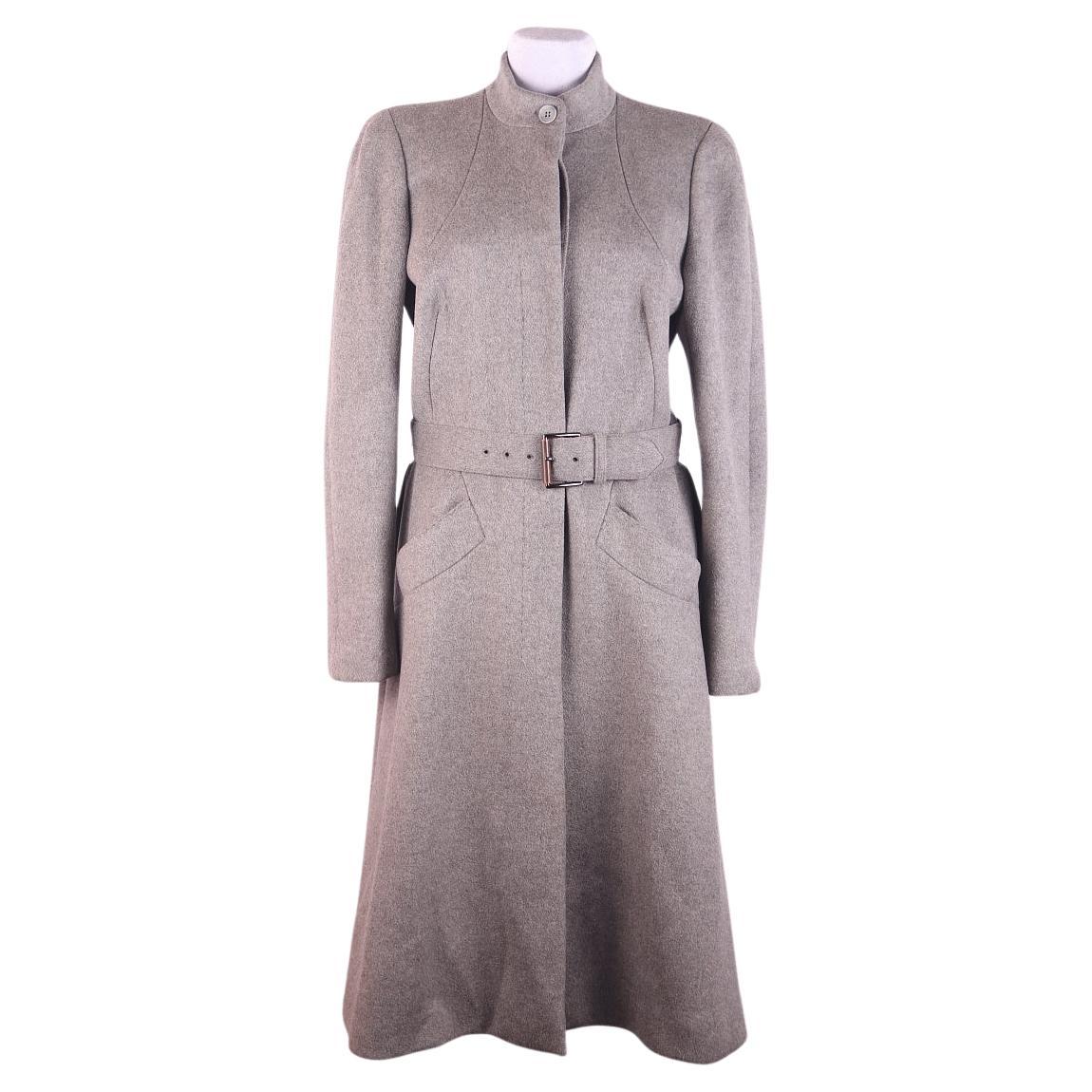 Alexander McQueen Grey Cashmere Coat For Sale