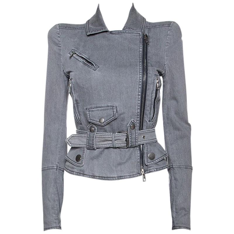 Alexander Mcqueen Grey Denim Pants