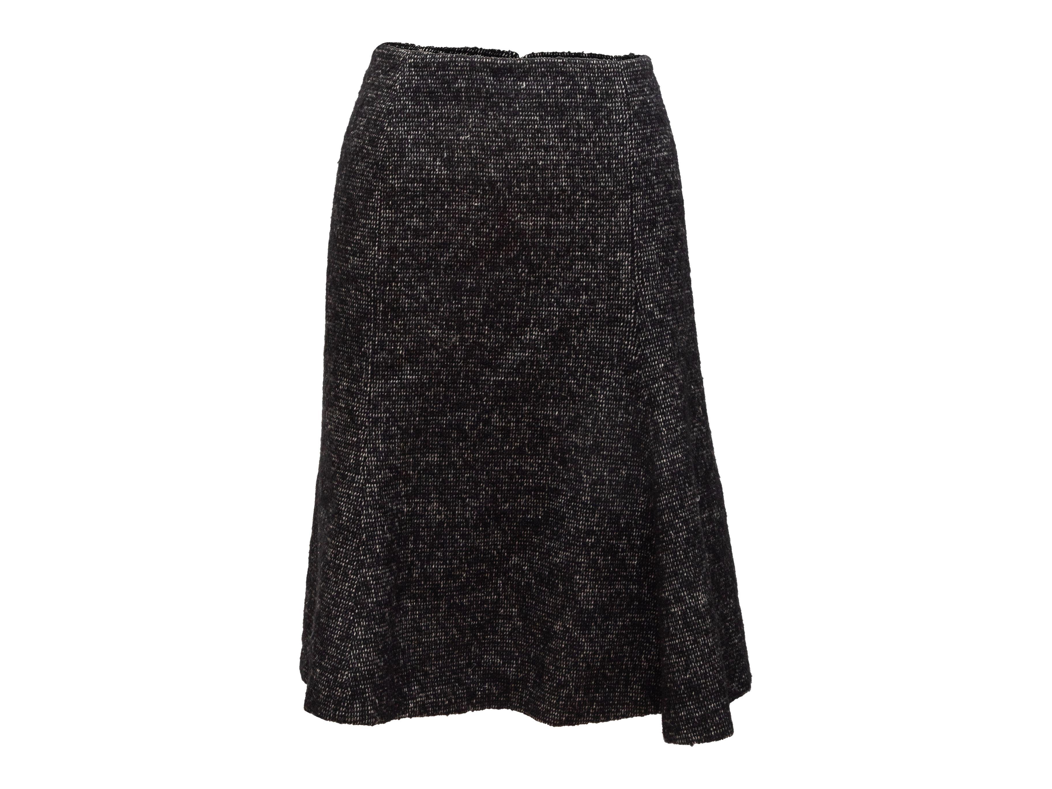 Black Alexander McQueen Grey Fall/Winter 2007 Virgin Wool Skirt