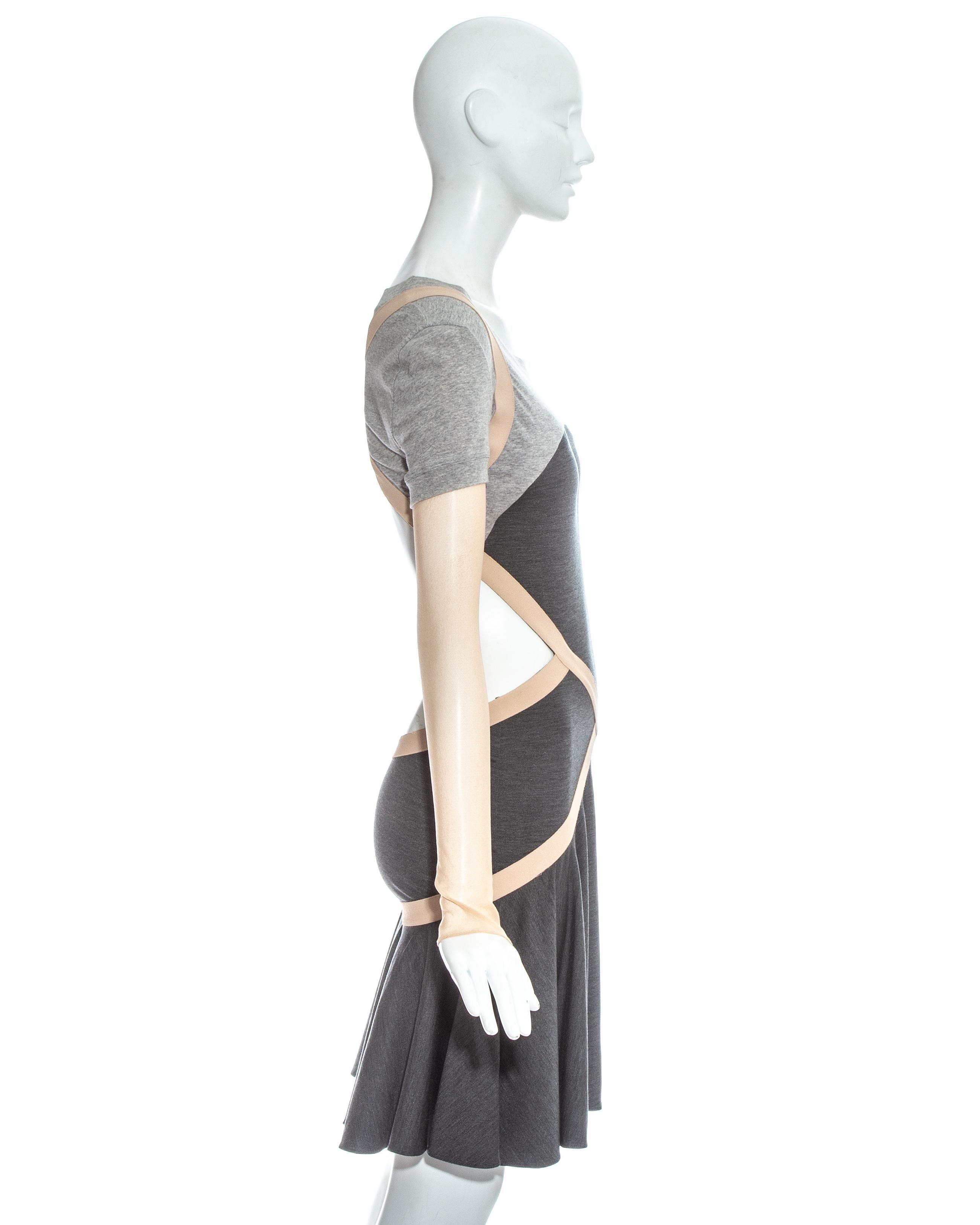 alexander mcqueen grey dress