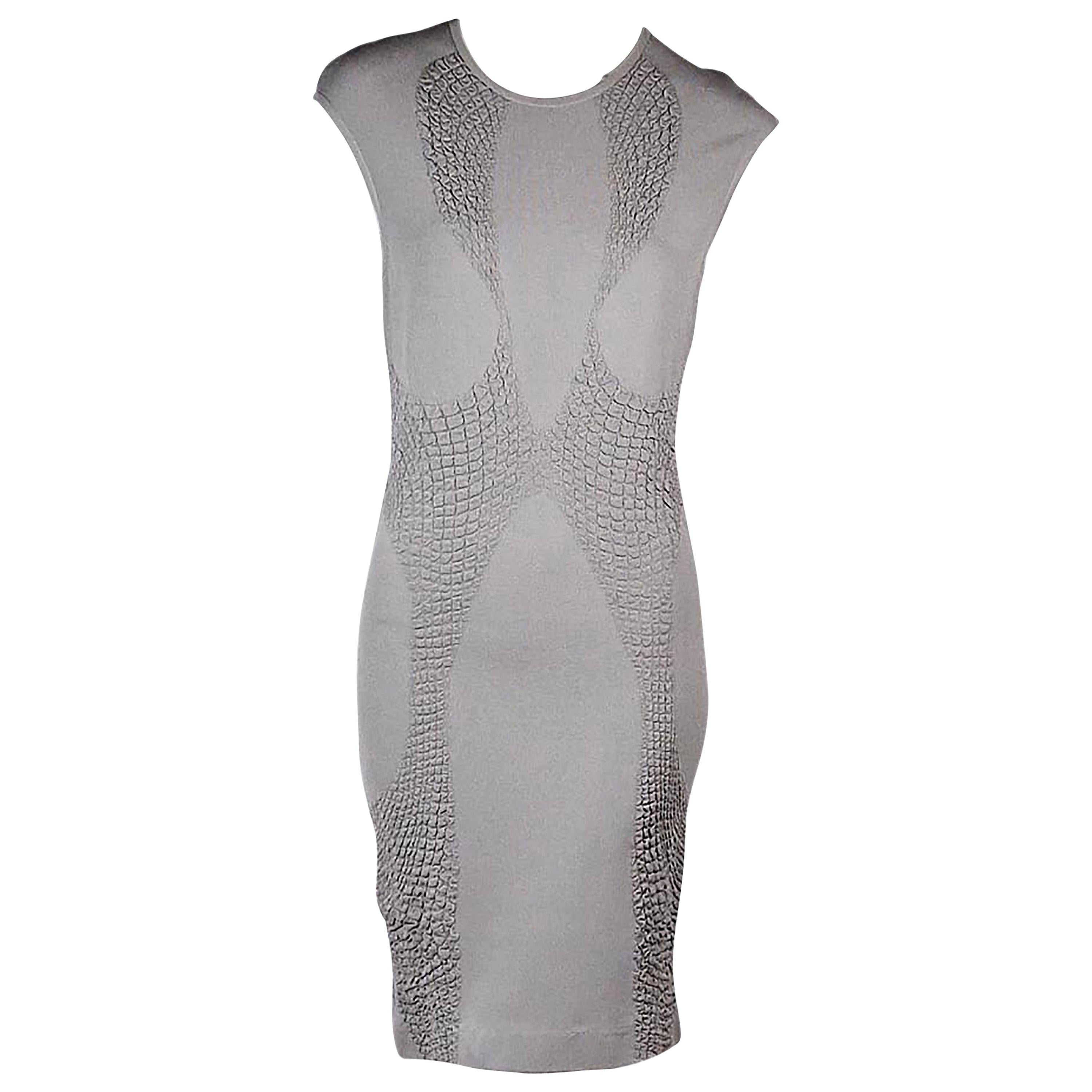 Alexander McQueen Grey Knit Dress