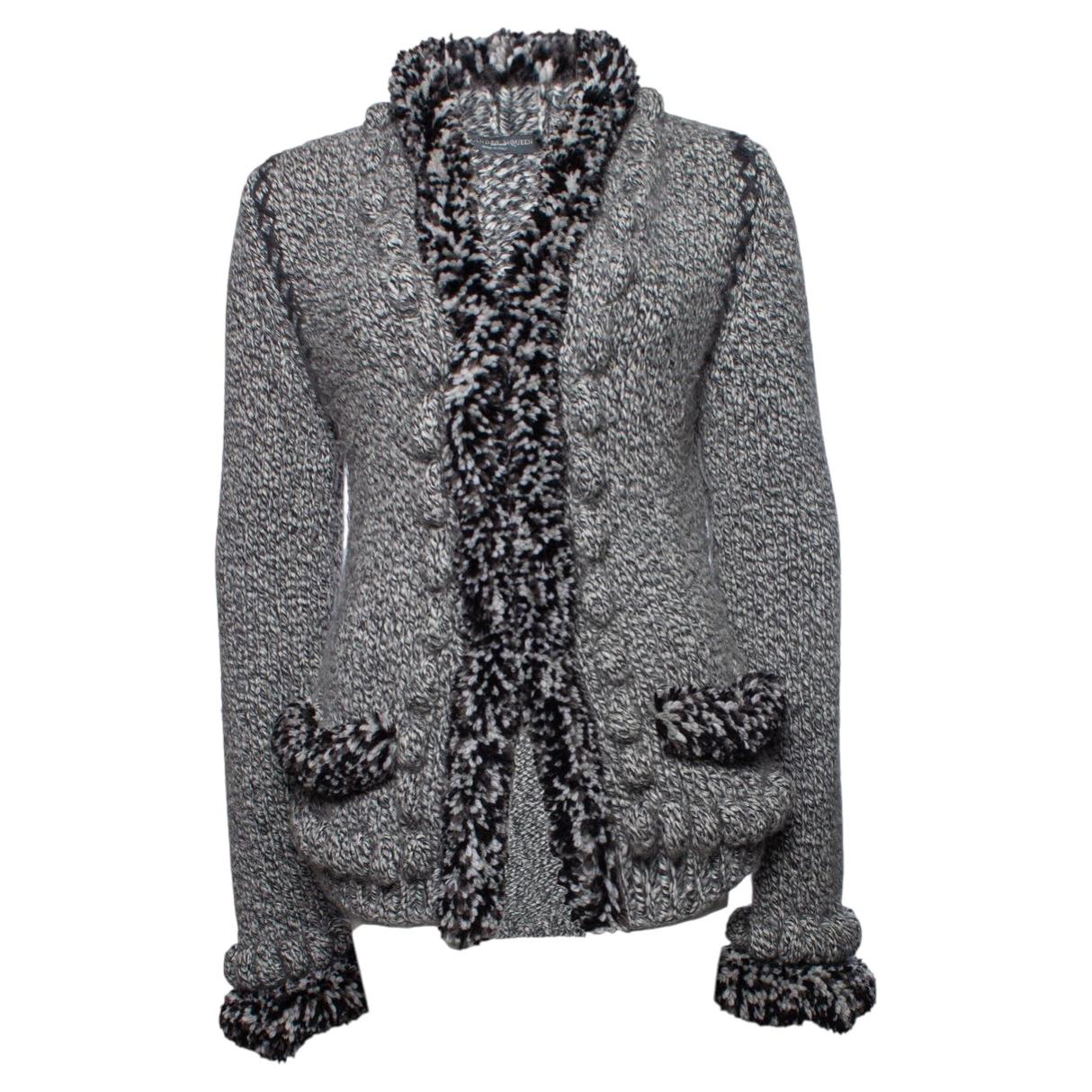Alexander Mcqueen, Grey knitted cardigan