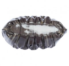 Alexander McQueen Grey Patent Leather Elvie Satchel