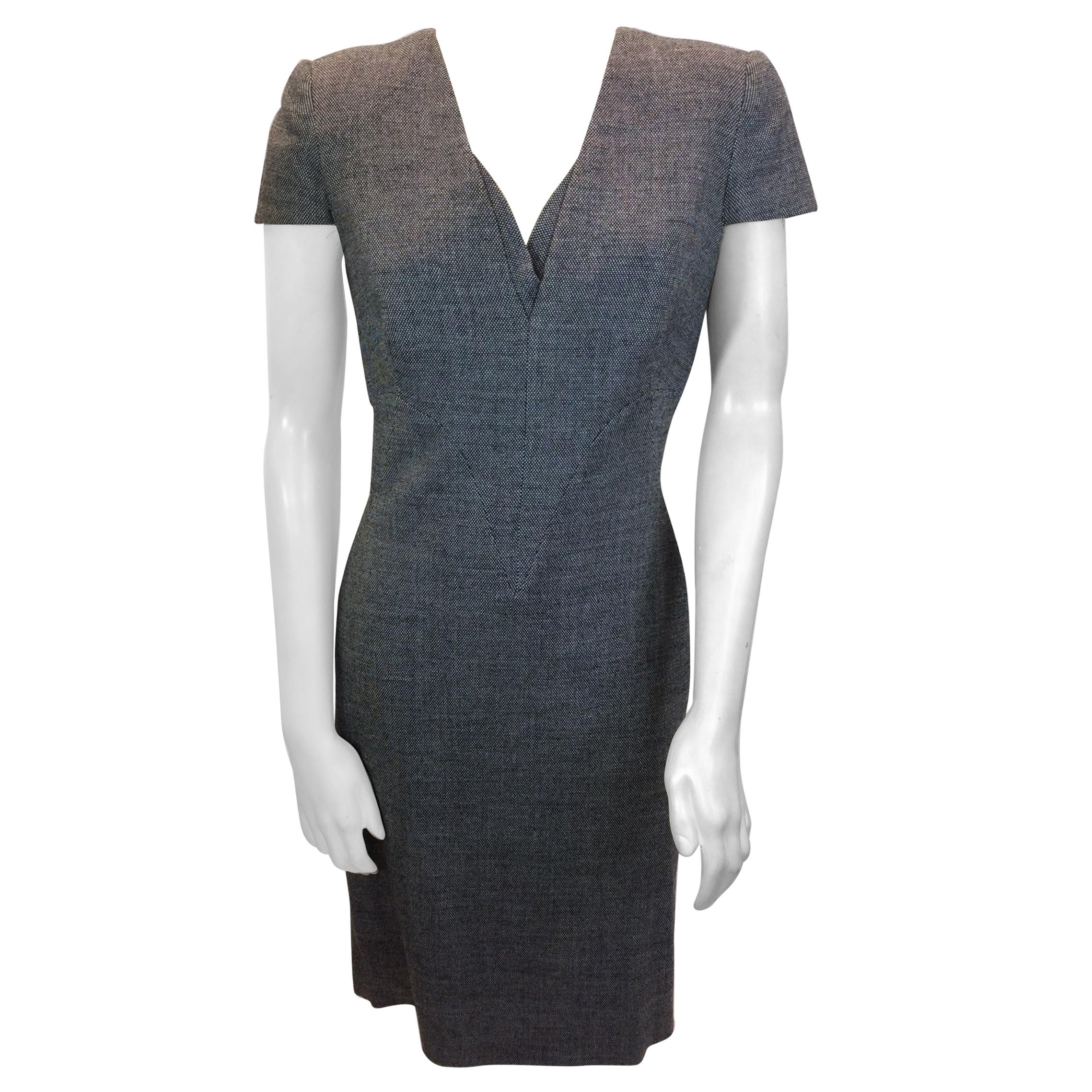 Alexander McQueen Grey Tweed Dress For Sale