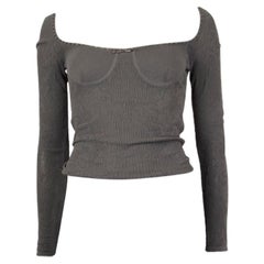 Alexander McQueen grey viscose Long Sleeve Knit Top M