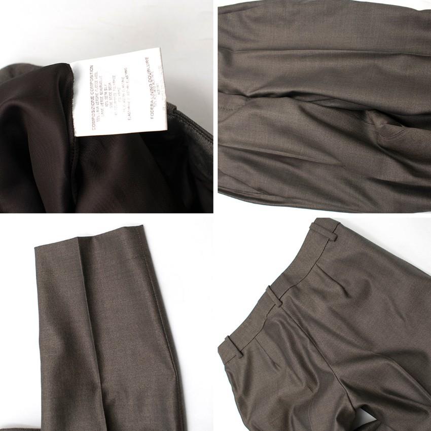 Alexander McQueen Grey Wool and Silk Suit US 0-2 5