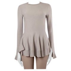 Alexander McQueen grey wool & cashmere PEPLUM Sweater M
