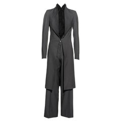 Alexander McQueen grey wool structured pant suit, fw 2000