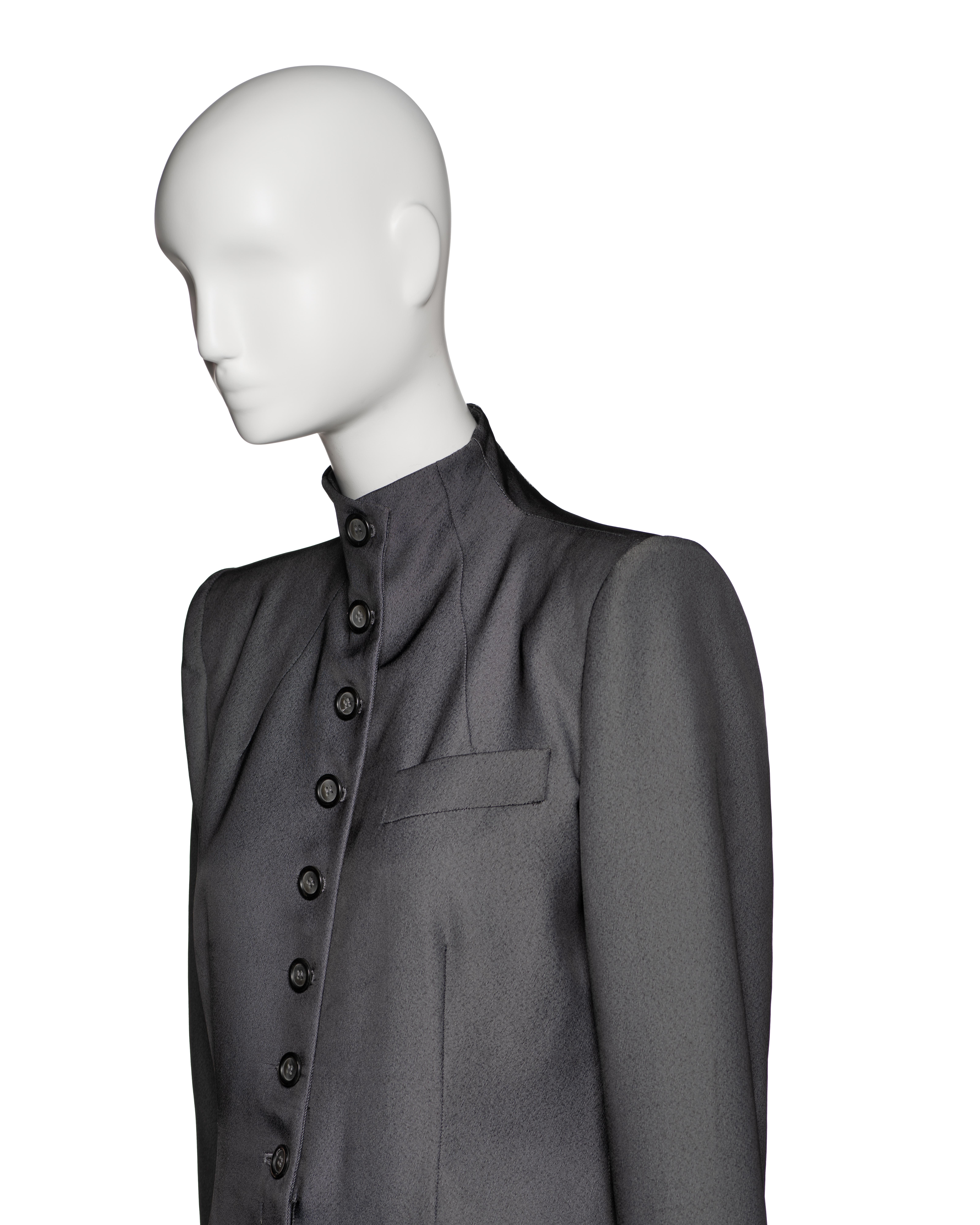 Alexander McQueen - Tuta sartoriale in lana grigia 
