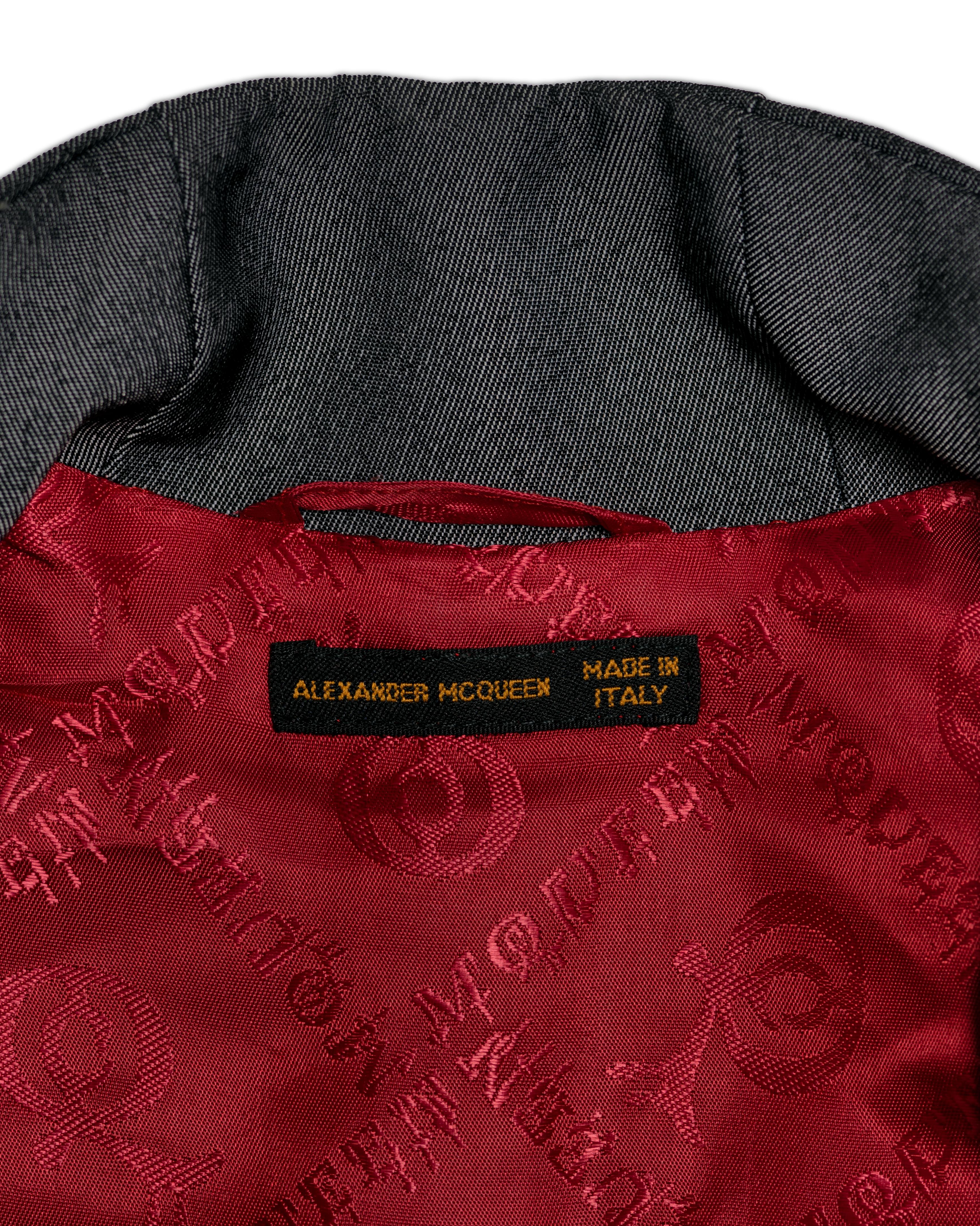 Alexander McQueen - Tuta sartoriale in lana grigia 