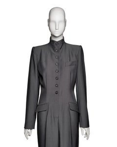 Alexander McQueen Grey Wool Tailored 'Joan' Jumpsuit, FW 1998