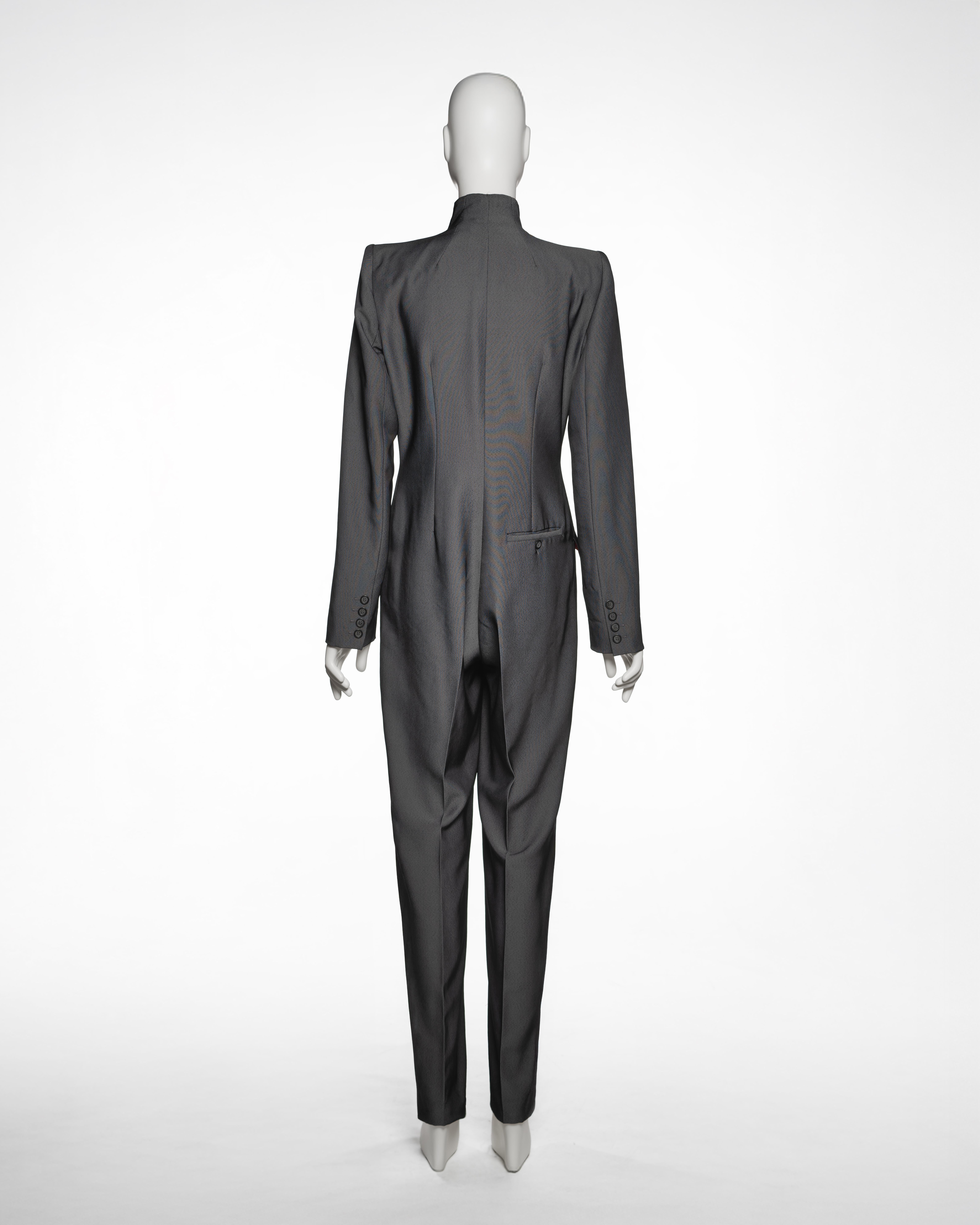 Donna Alexander McQueen - Tuta sartoriale in lana grigia 