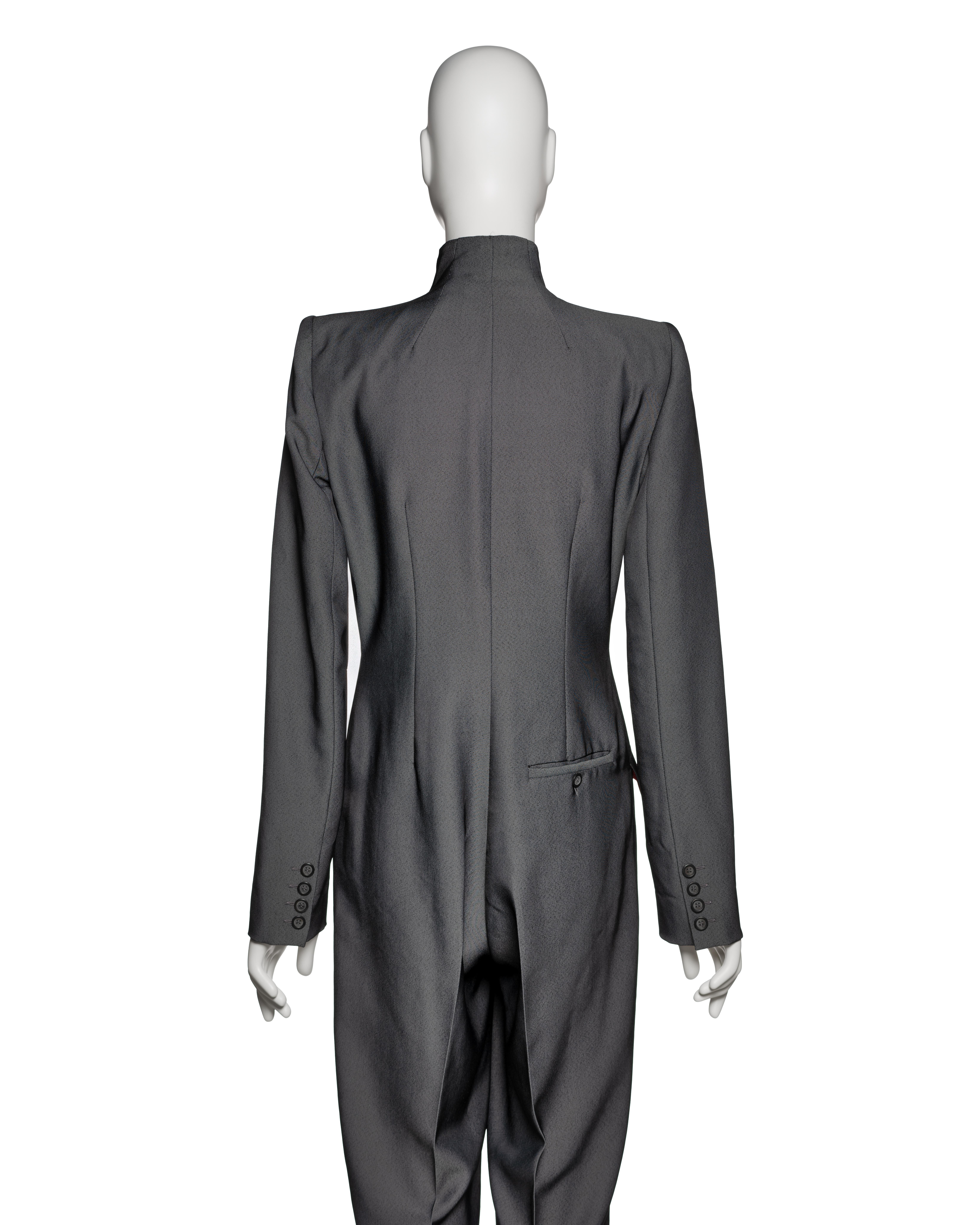 Alexander McQueen - Tuta sartoriale in lana grigia 
