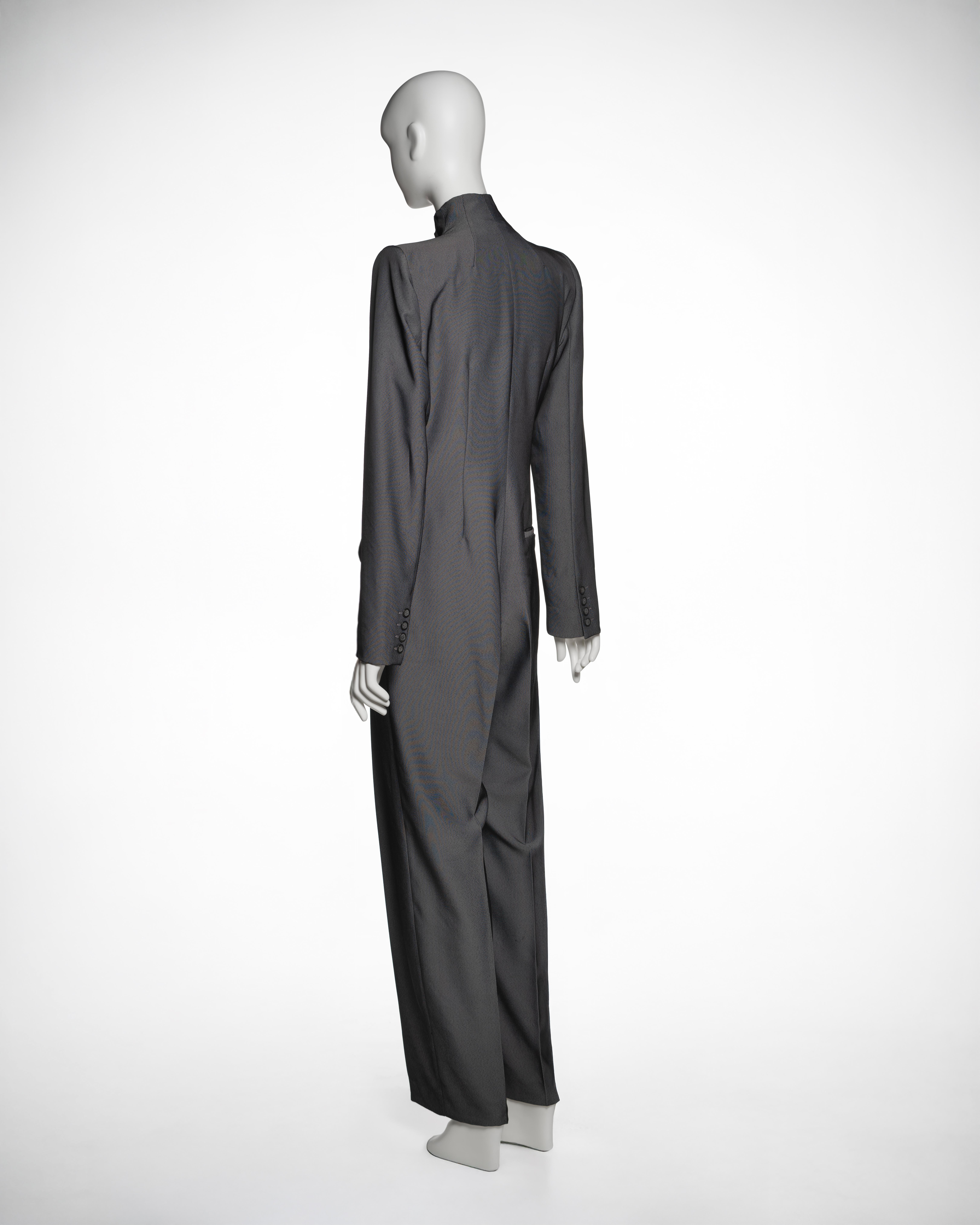 Alexander McQueen - Tuta sartoriale in lana grigia 