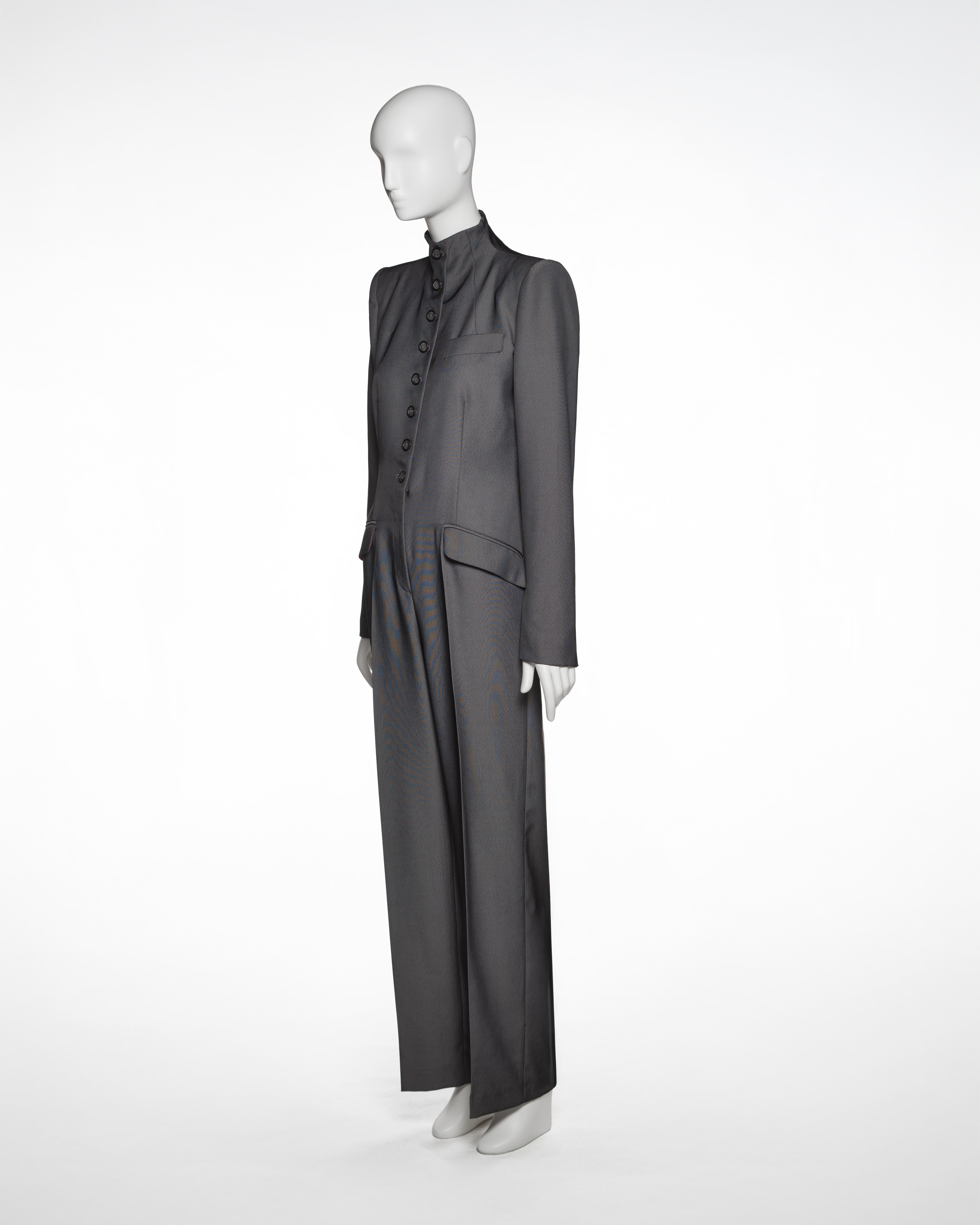 Alexander McQueen - Tuta sartoriale in lana grigia 