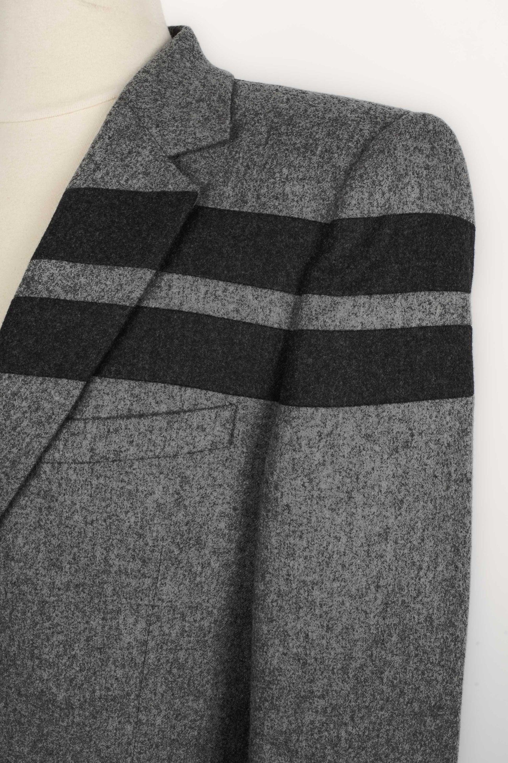 Men's Alexander McQueen Grey Woolen Men Jacket For Sale