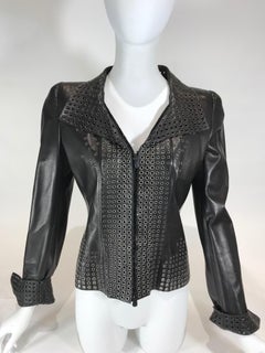 Alexander McQueen Grommets Leather Jacket