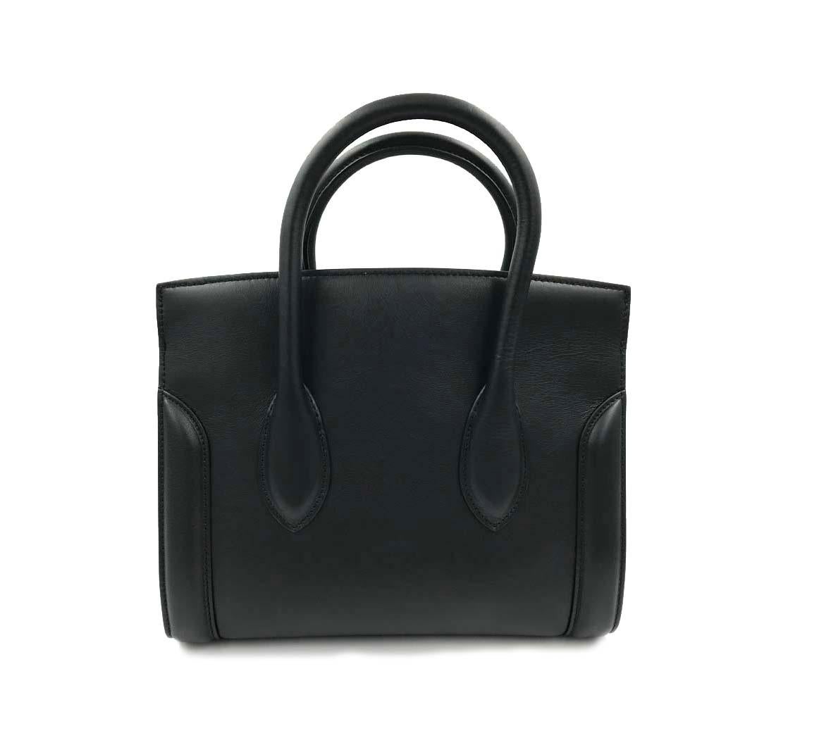 Black Alexander McQueen Heroine 30 Medium Leather Shoulder Bag 508859DX50M