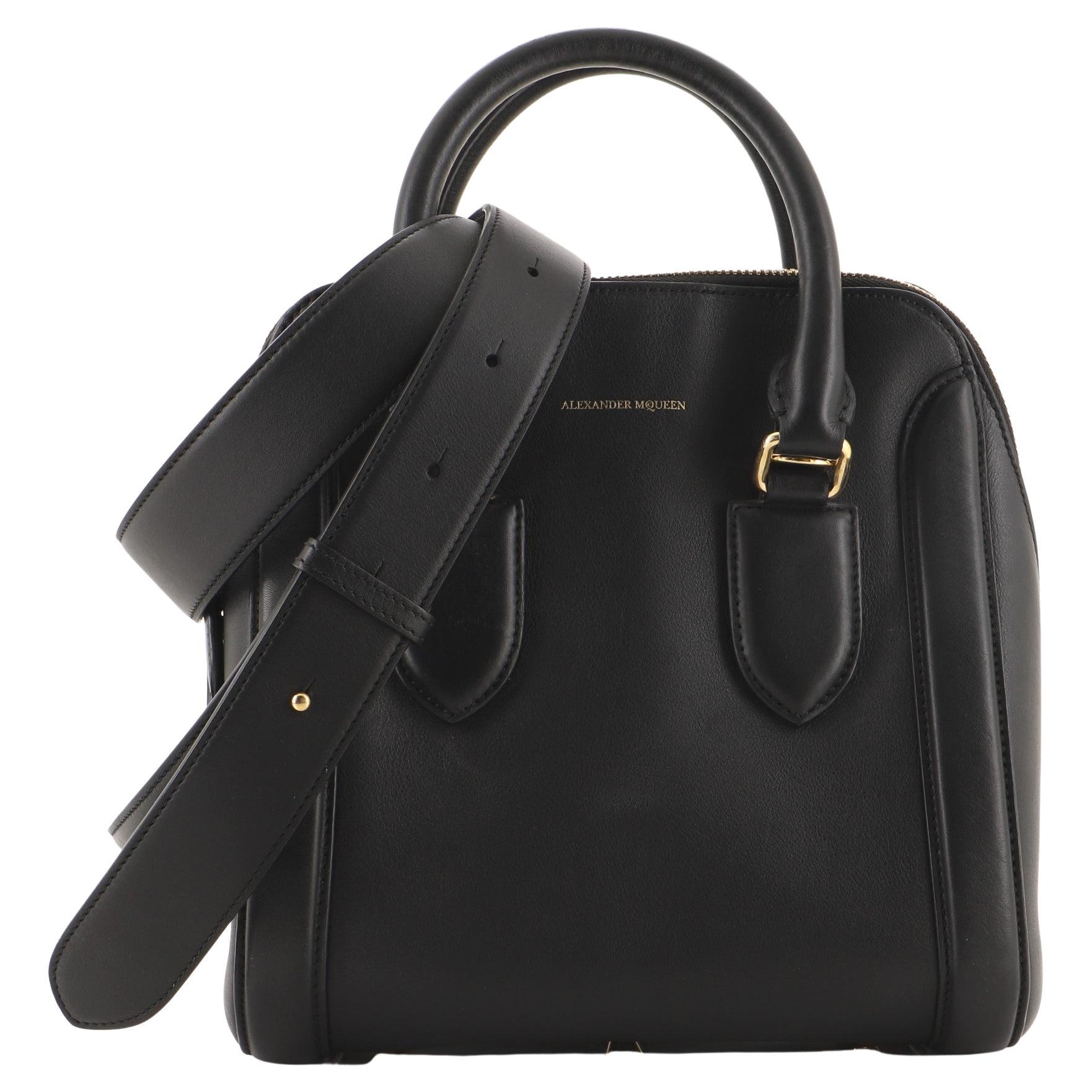 Alexander McQueen Heroine Convertible Bowling Bag Leather Medium