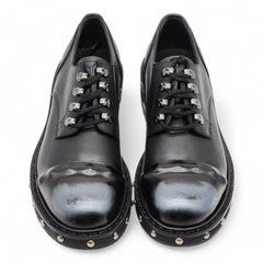 Alexander McQueen Hobnail Derby Shoes with Leather in Black