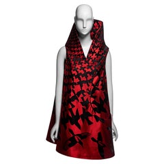 Alexander McQueen 'Horn of Plenty' Red Silk Jacquard Trapeze Mini Dress, FW 2009