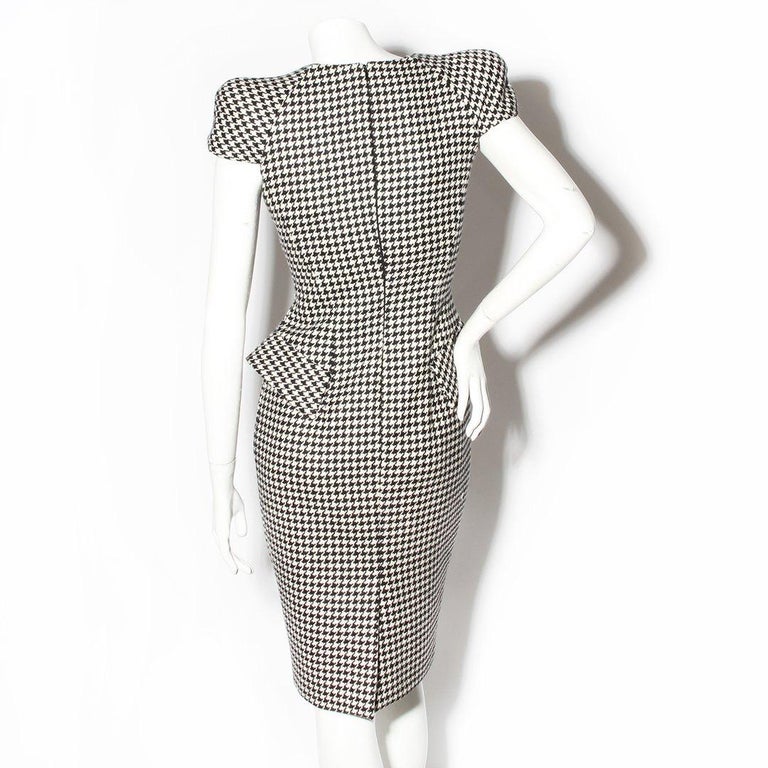Alexander McQueen Houndstooth Dress FW2009 For Sale at 1stDibs