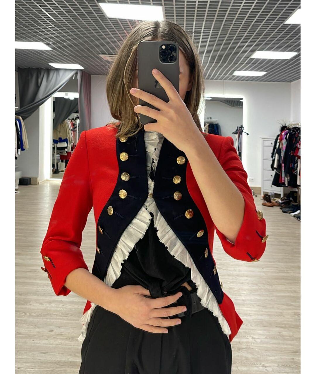 Women's Alexander McQueen HUSSAR RED JACKET 36 - XS