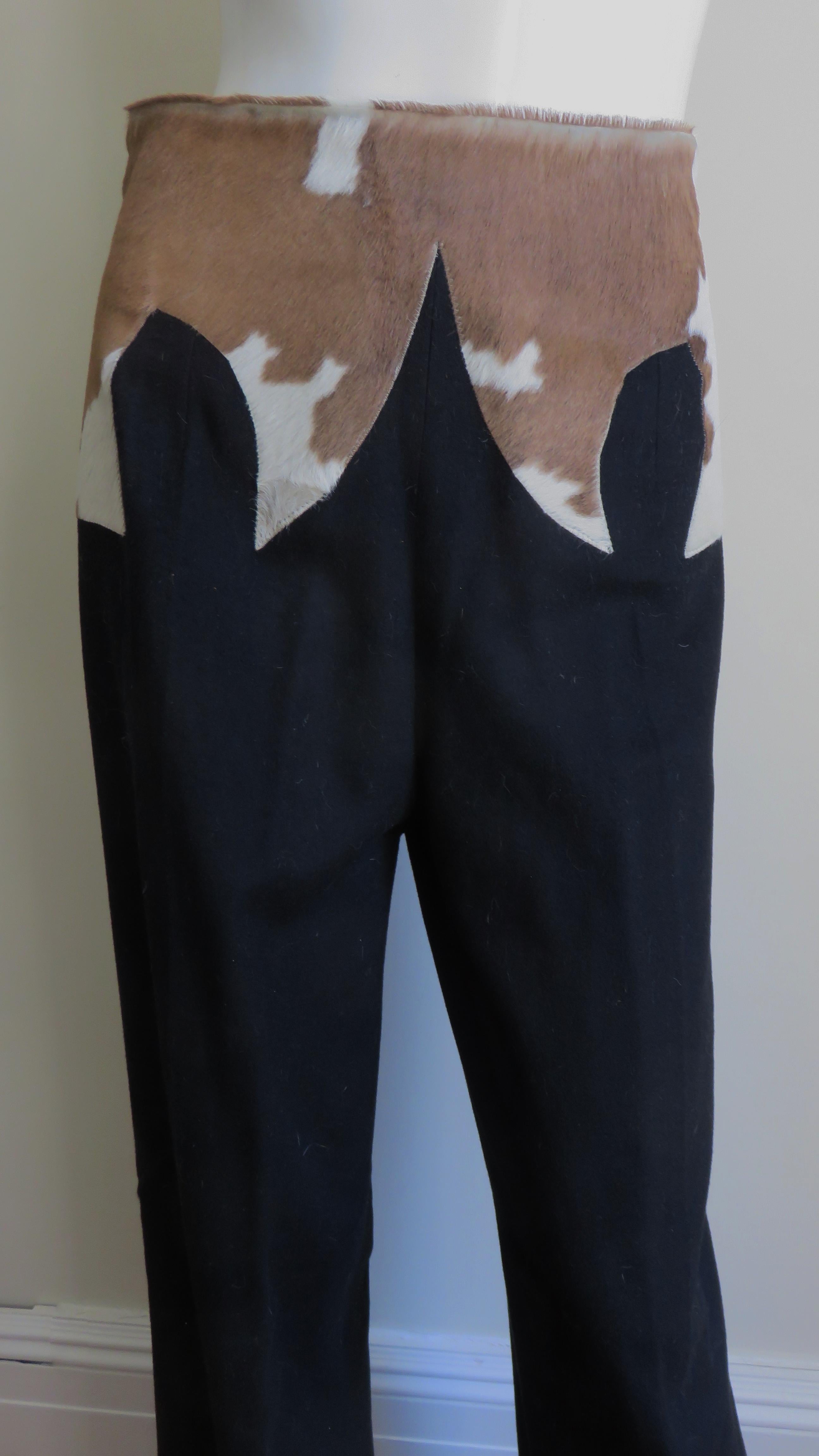 cowhide pants