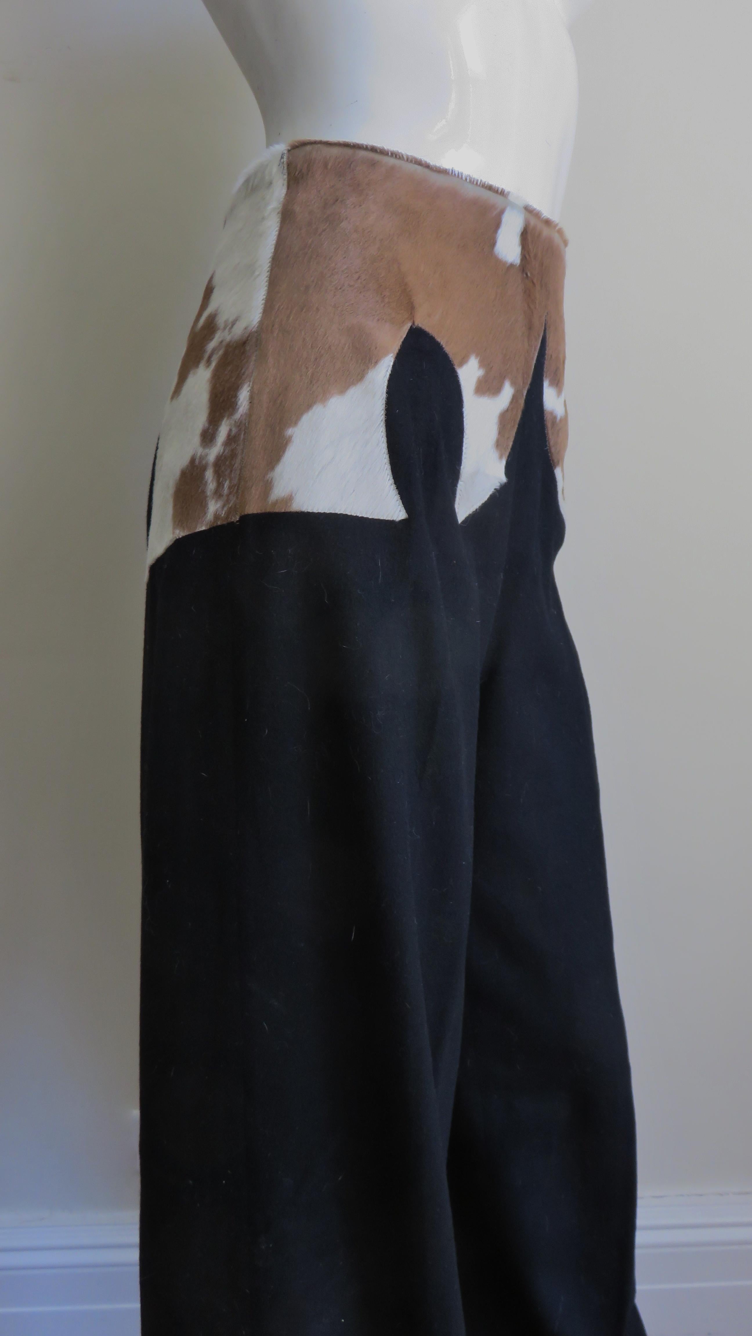 Alexander McQueen Iconic Cowhide Waist Pants F/W 1997 For Sale 1