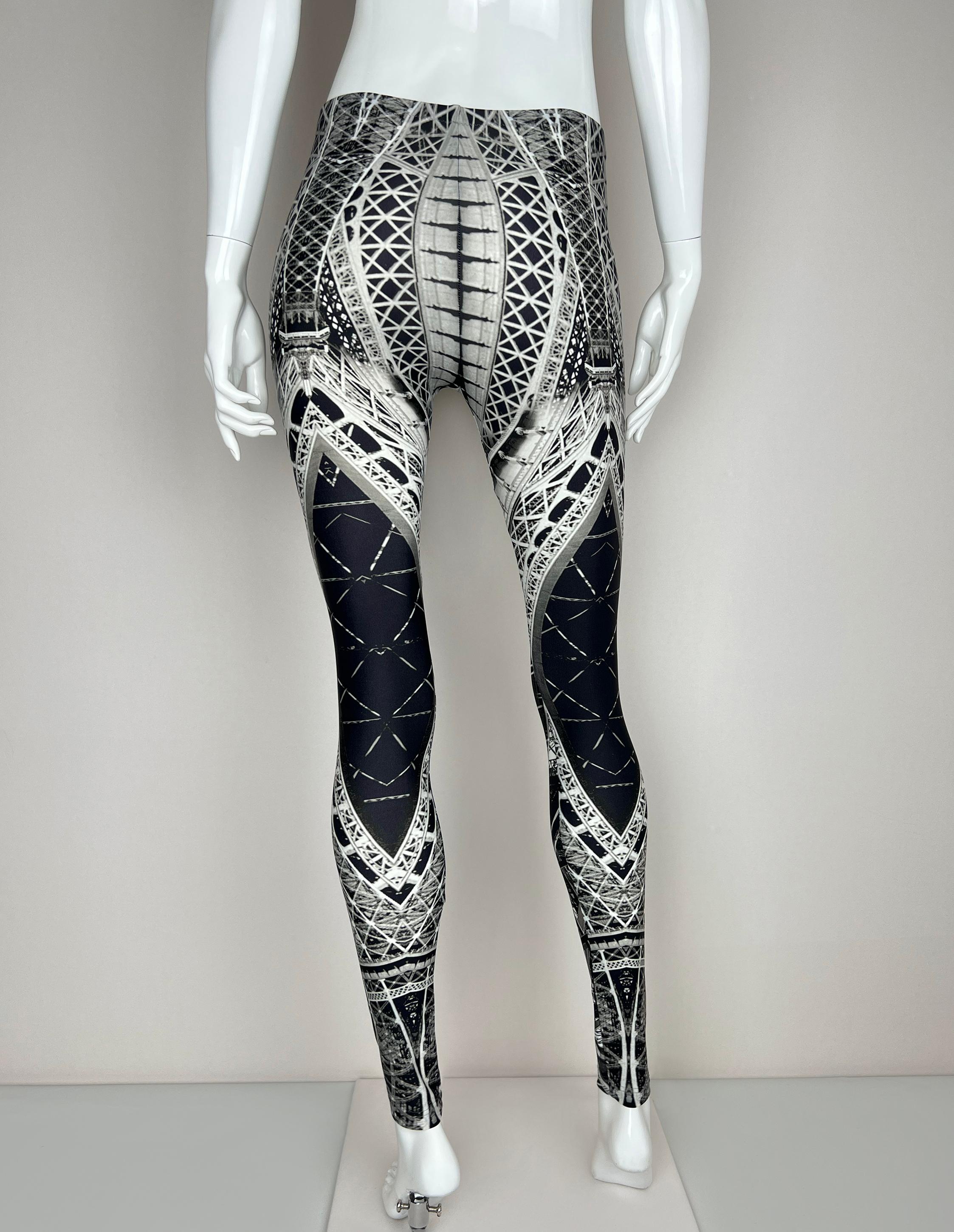 Alexander McQueen iconic leggings S/S 2009 Natural Dis-tinction Eiffel tower For Sale 13