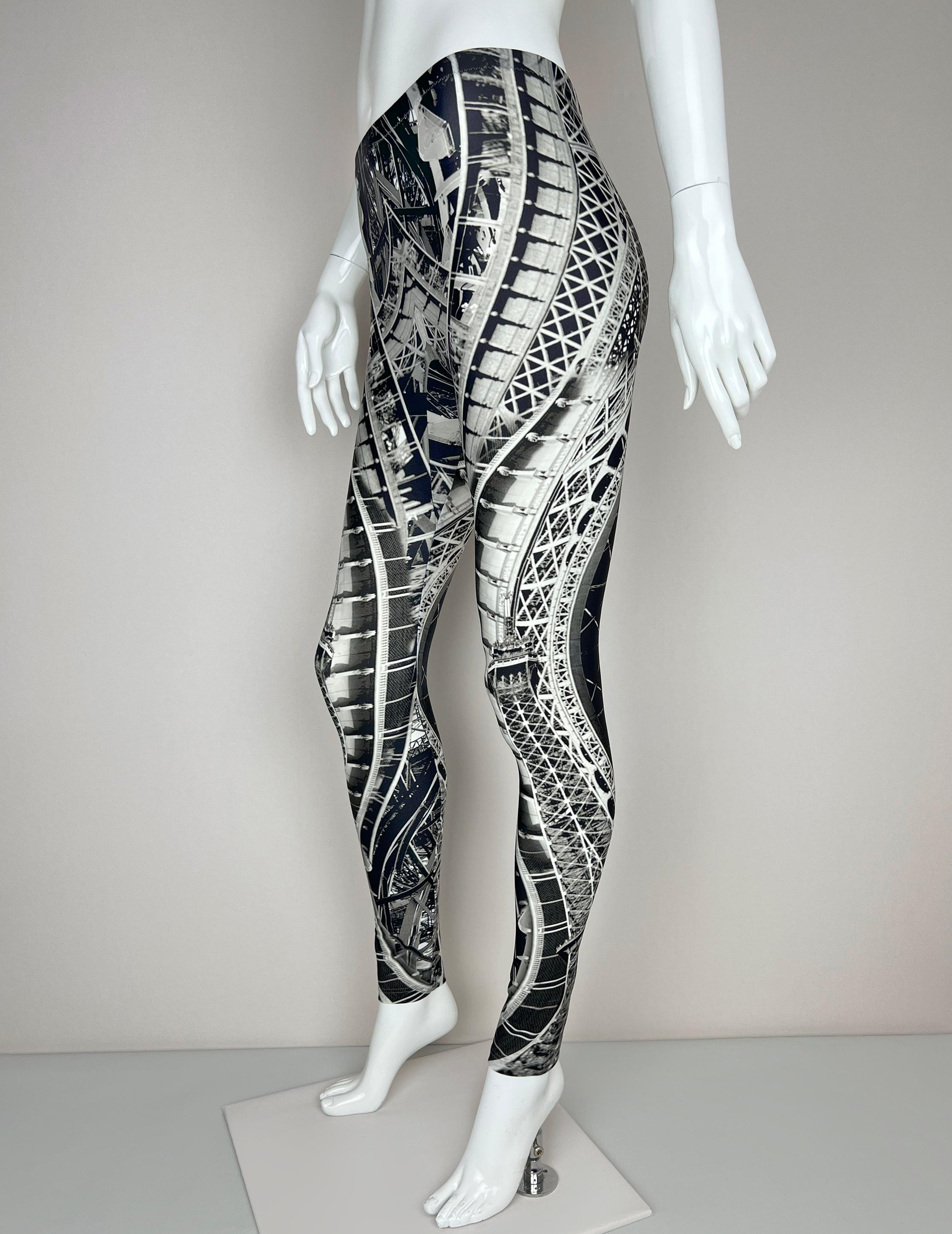 Alexander McQueen iconic leggings S/S 2009 Natural Dis-tinction Eiffel tower For Sale 15
