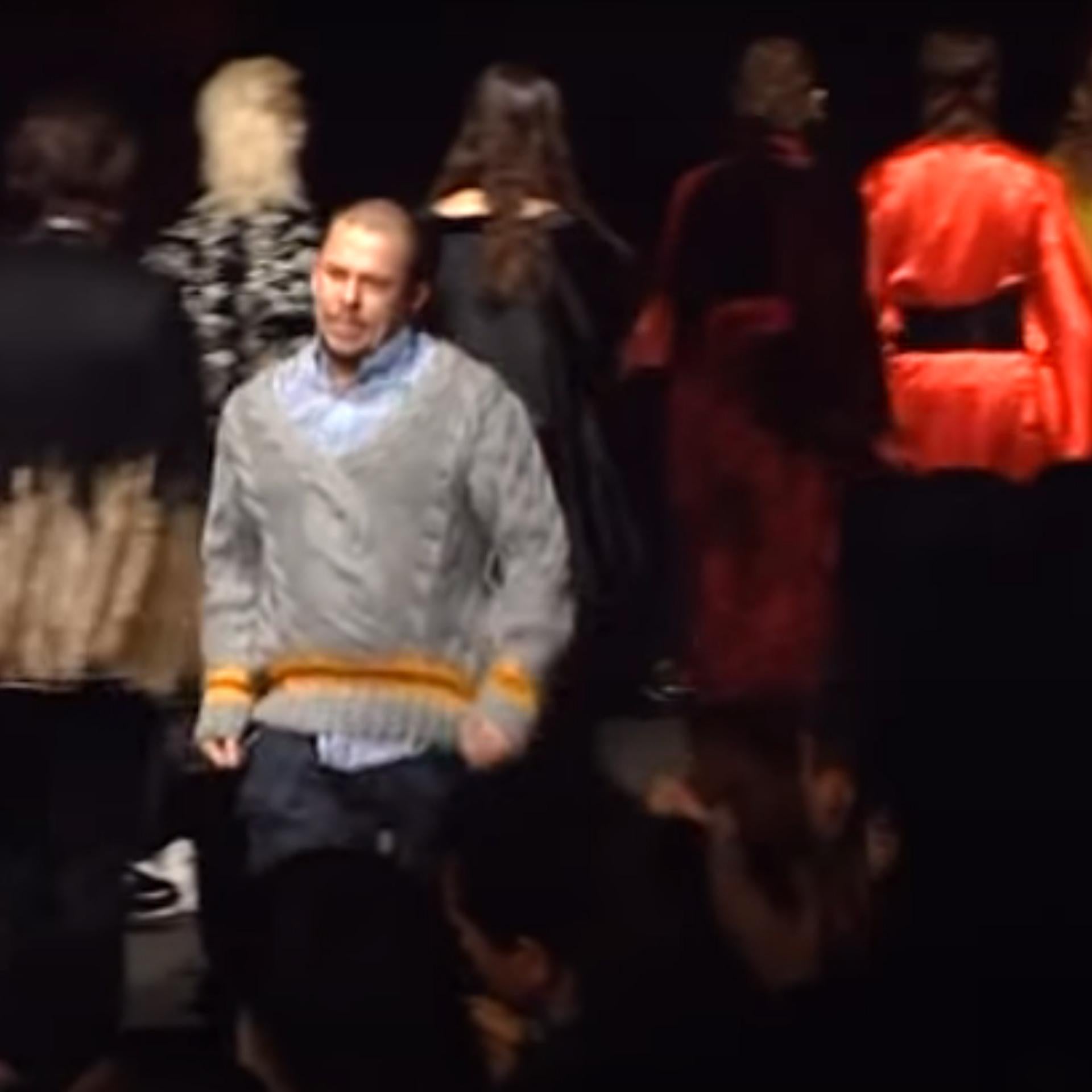 Ikonischer Herrenpullover aus Merinowolle von Alexander Mcqueen, H/W 2006 im Angebot 6