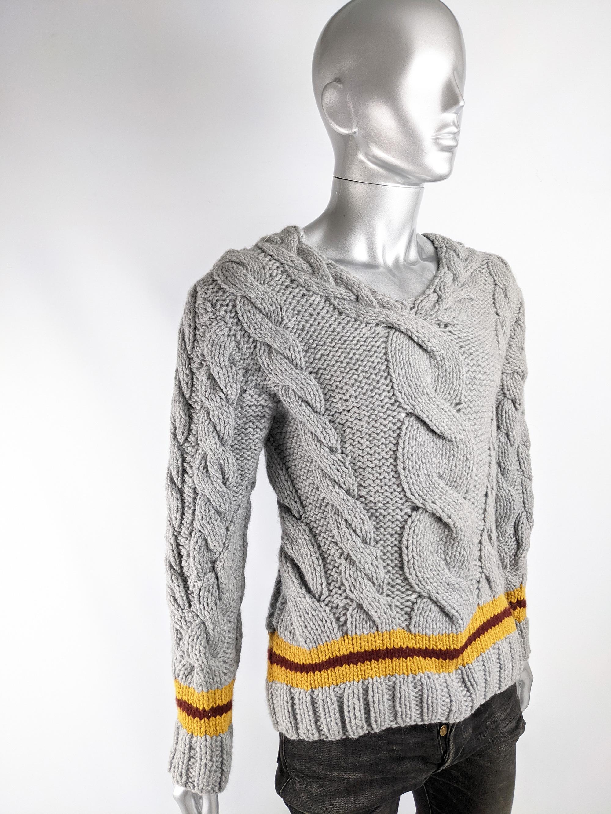 Ikonischer Herrenpullover aus Merinowolle von Alexander Mcqueen, H/W 2006 im Angebot 1