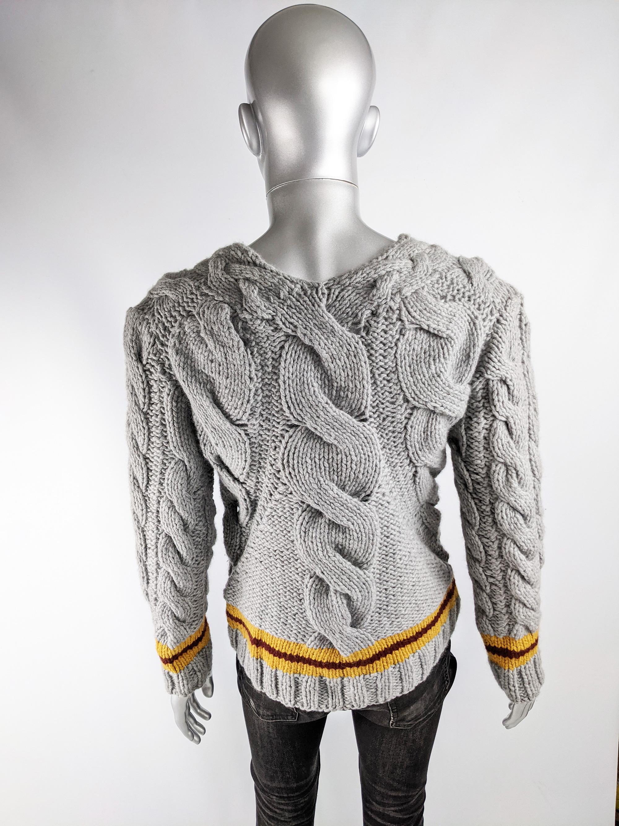 Ikonischer Herrenpullover aus Merinowolle von Alexander Mcqueen, H/W 2006 im Angebot 3