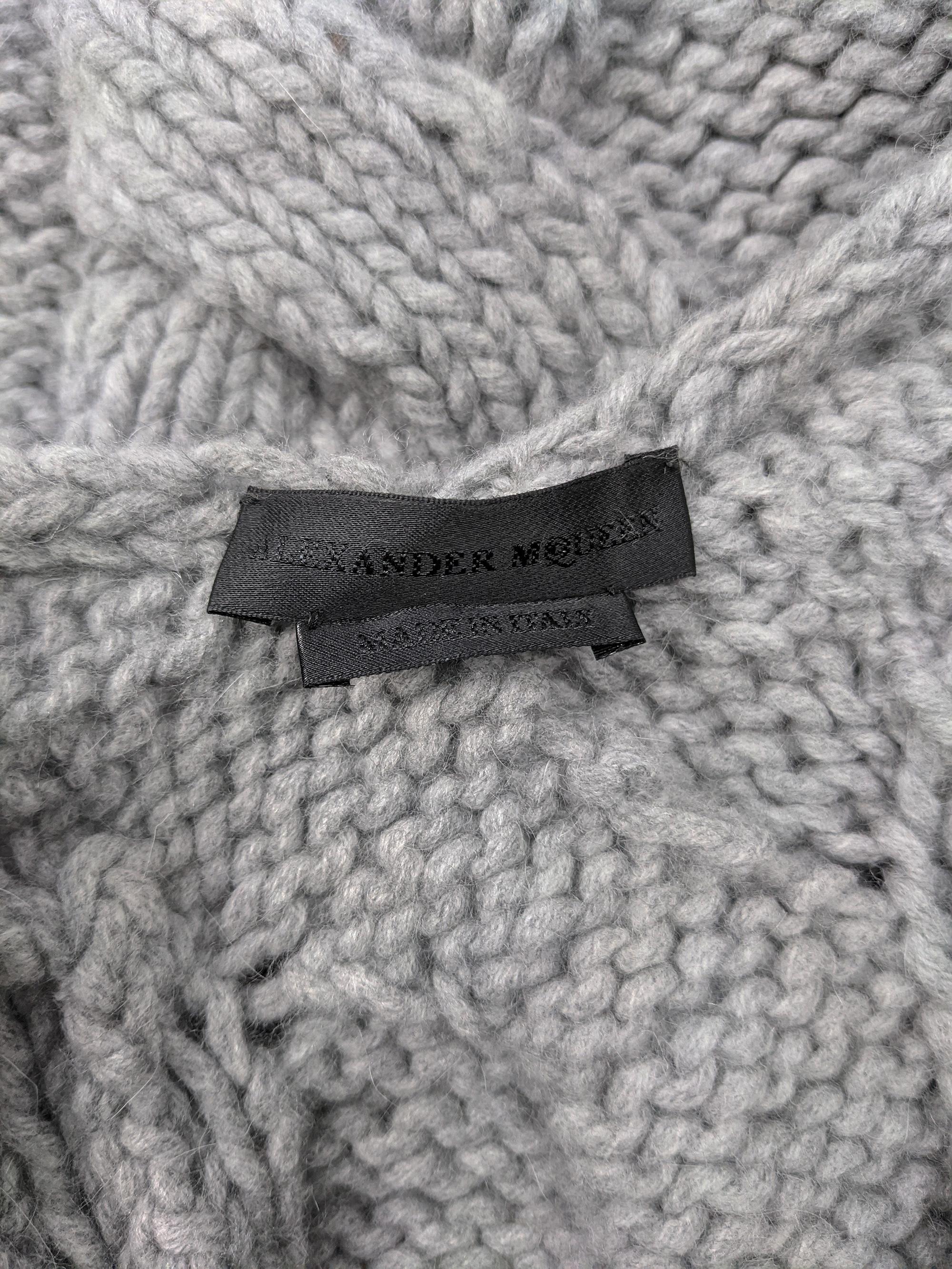 Ikonischer Herrenpullover aus Merinowolle von Alexander Mcqueen, H/W 2006 im Angebot 4