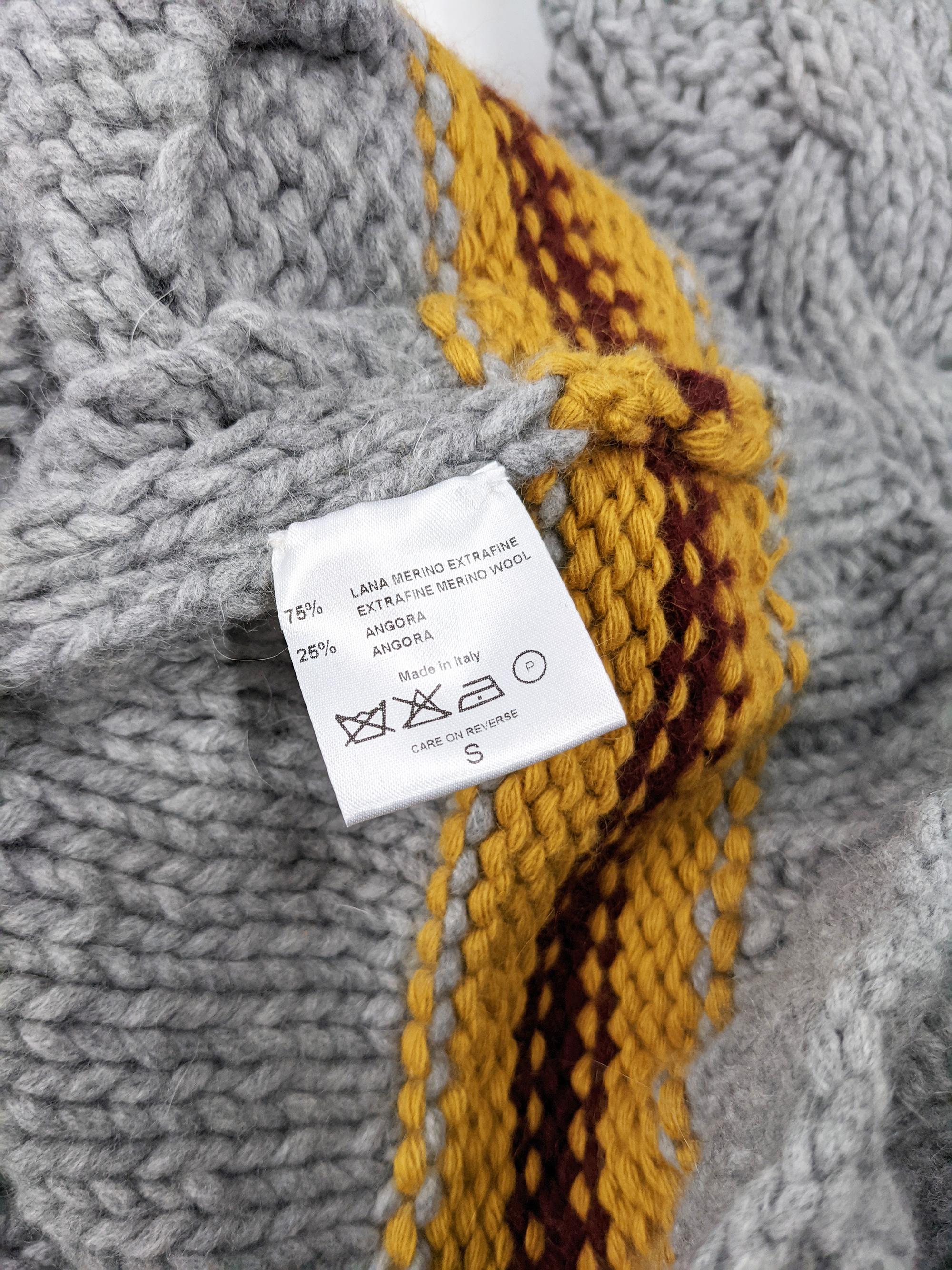 Ikonischer Herrenpullover aus Merinowolle von Alexander Mcqueen, H/W 2006 im Angebot 5