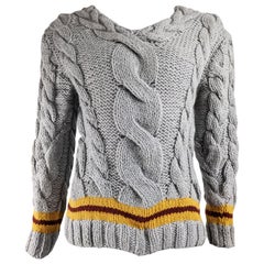 Ikonischer Herrenpullover aus Merinowolle von Alexander Mcqueen, H/W 2006