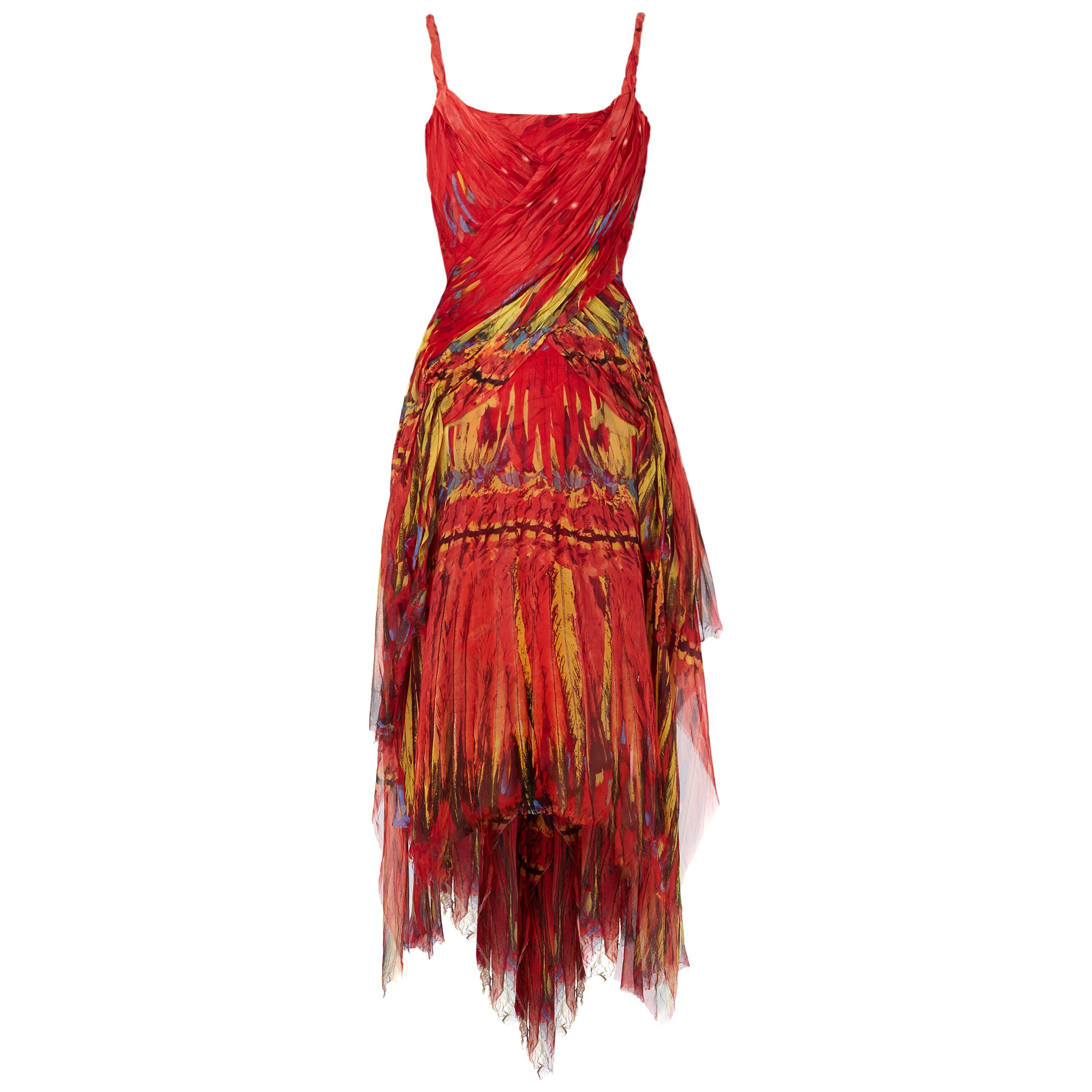Alexander McQueen, Irere chiffon dress Spring/Summer 2003 For Sale