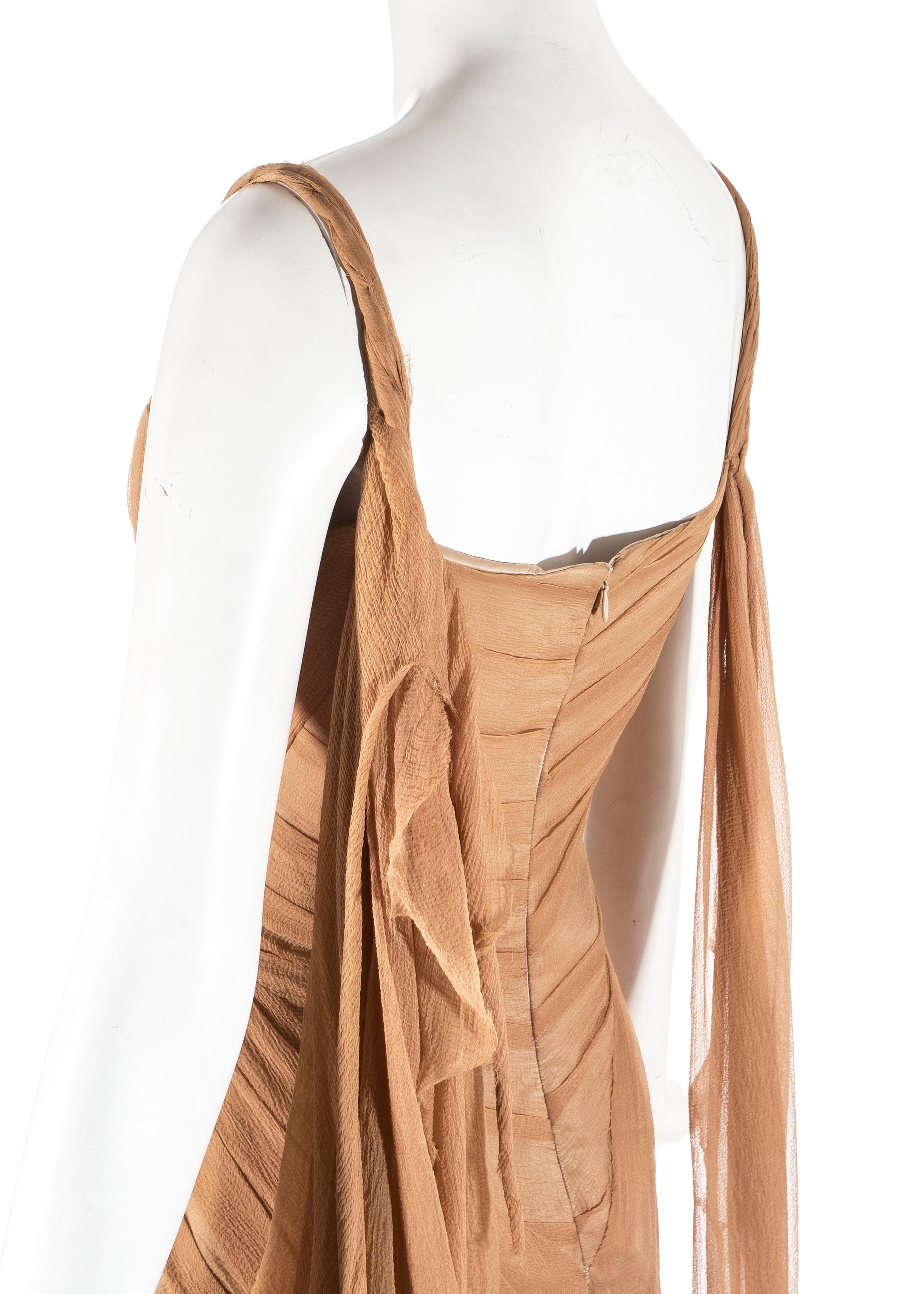 Alexander McQueen 'Irere' silk chiffon corseted evening dress, S/S 2003 1