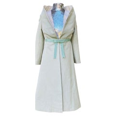 Alexander McQueen It's Only A Game Mint Green Structured Coat S/S 2005 Size 42IT
