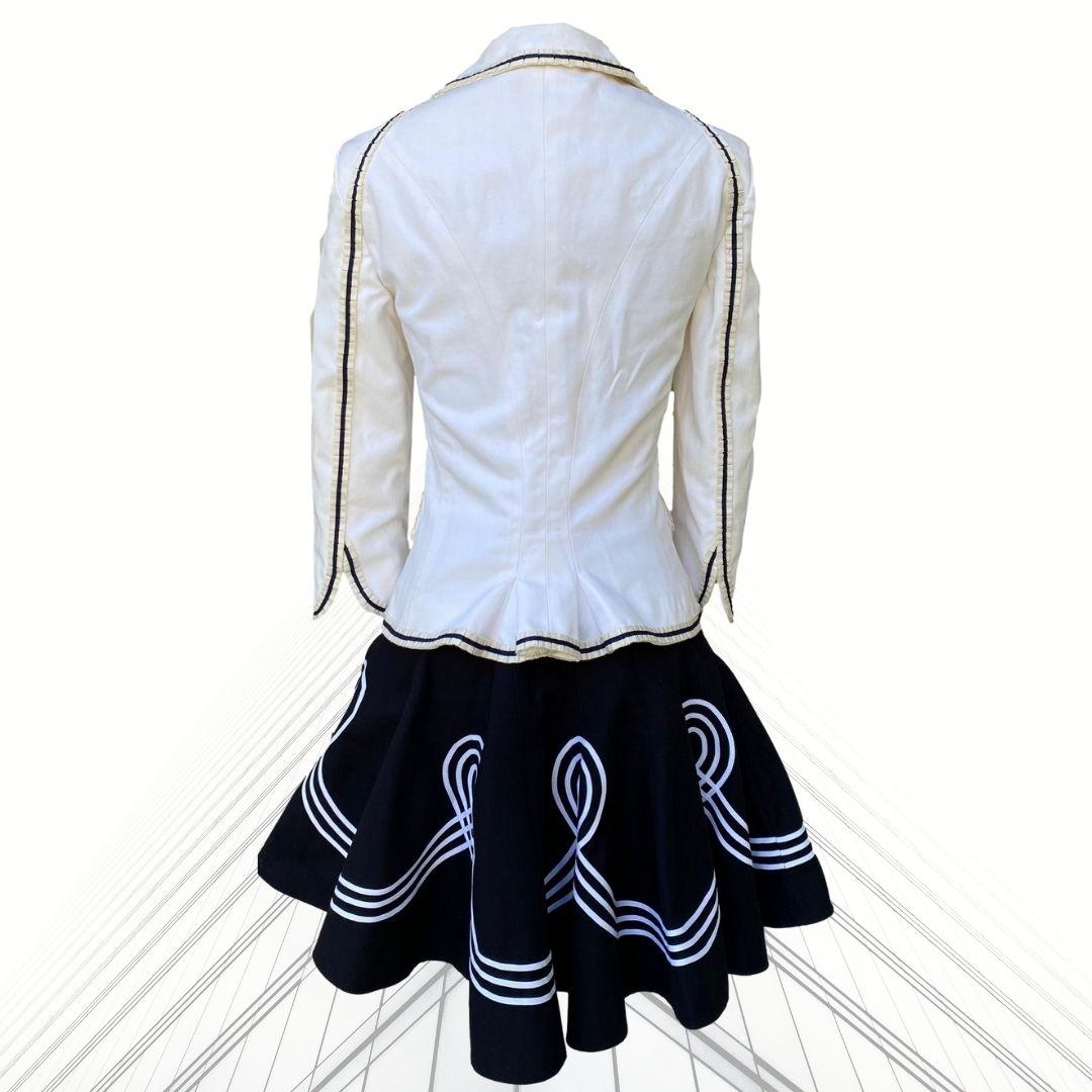 Alexander McQueen It's Only A Game Sailor Suit S/S 2005 Size 40IT & 42IT In Good Condition In Saint Petersburg, FL