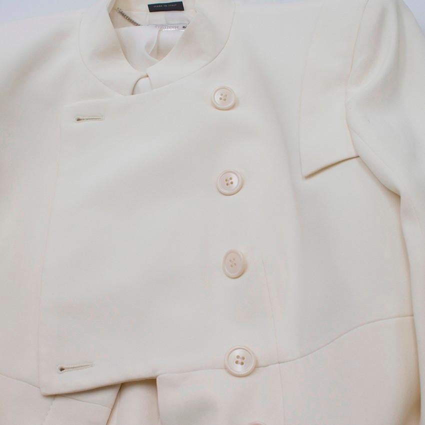 Alexander McQueen Ivory Single Breasted Coat US 6 1