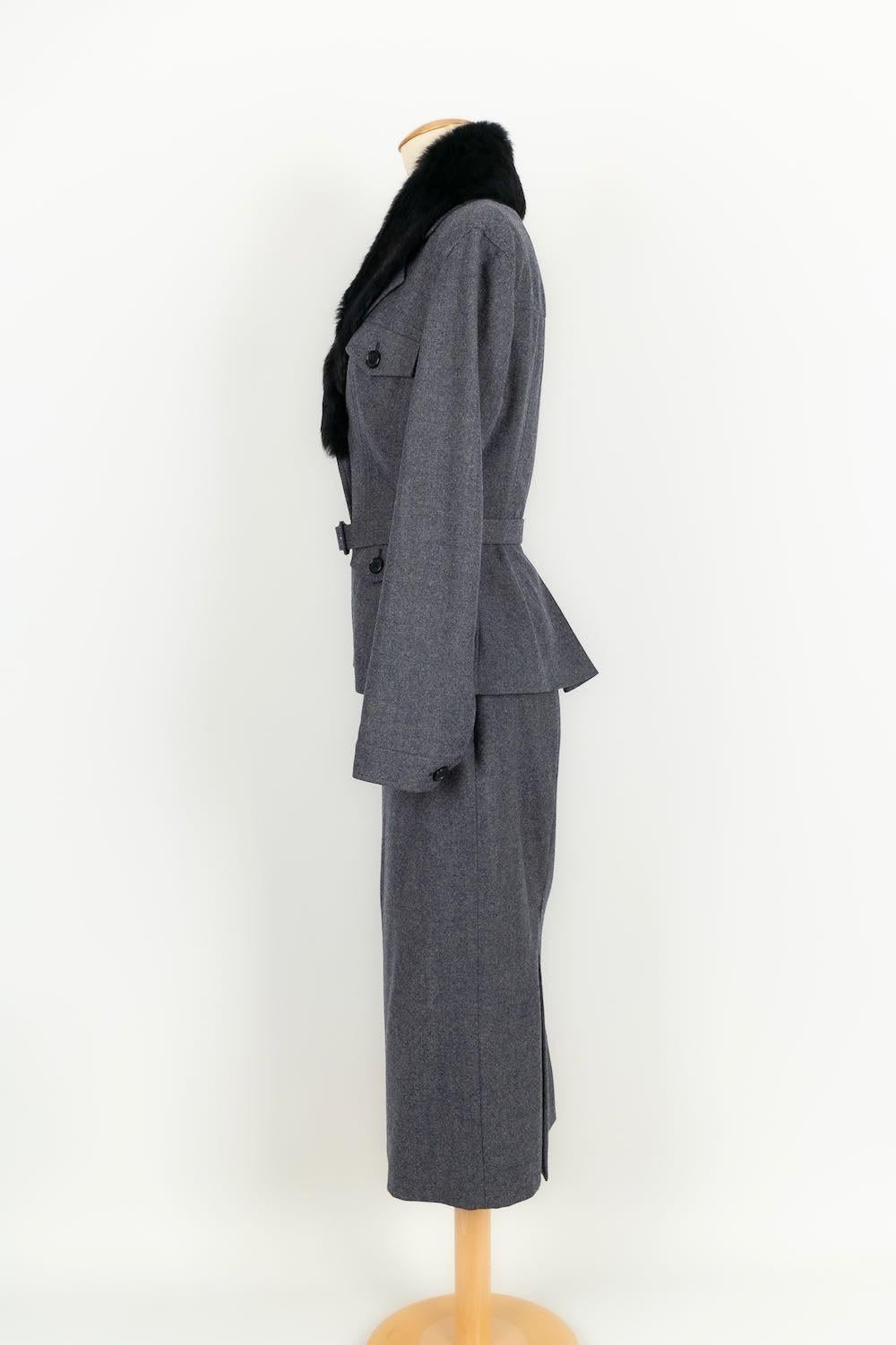 Alexander McQueen Jacket, Skirt and Wool Pants 3 Pieces Set For Sale 7